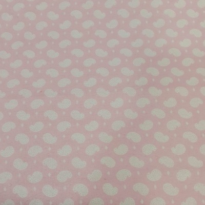 Flanela com cornucópias em fundo rosa