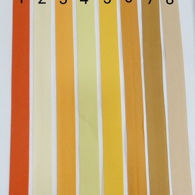 Viés de Algodão 30mm Laranja e Amarelo