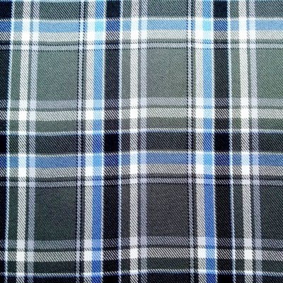 Tartan escocês em azul e cinzento