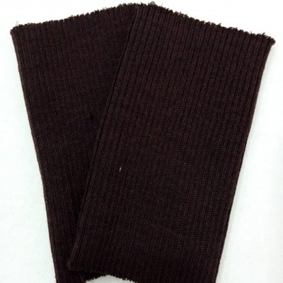 Punhos para casaco em castanho escuro