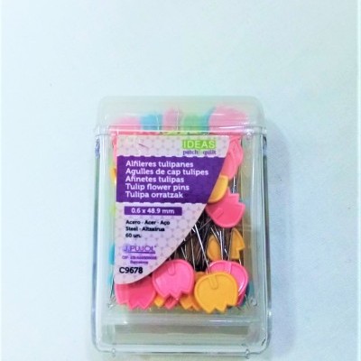 Alfinetes de Patchwork Tulipas