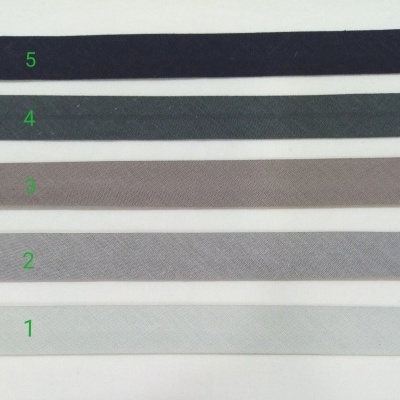 Viés de algodão 18mm Cinza