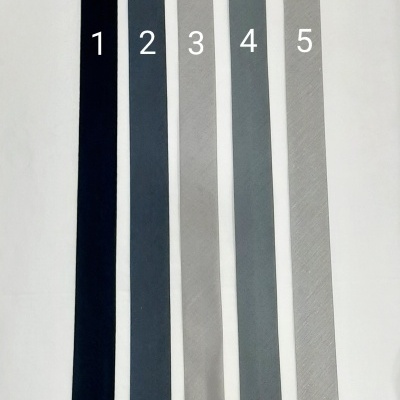 Viés de Algodão 30mm Cinza e Preto