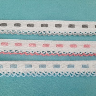 Fita com pontilha em renda