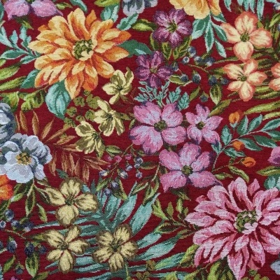 Flores de Primavera em fundo cereja