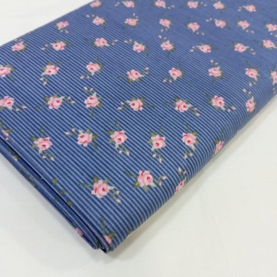 Botão Listrado Azul Noite