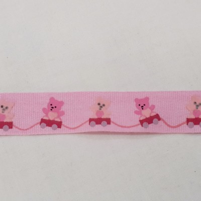 Fita com ursinhos rosa