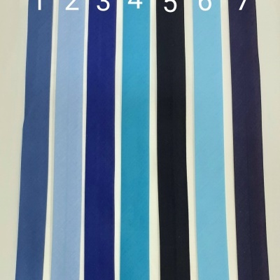 Viés de Algodão 30mm Azul