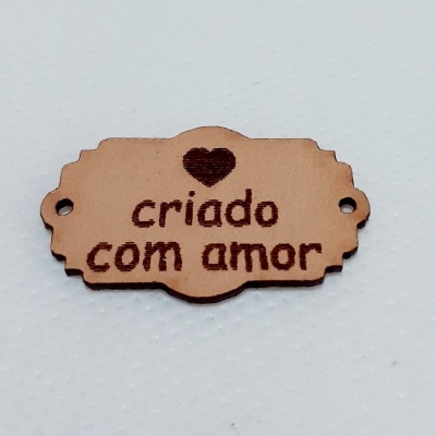 Etiqueta Creativa Criado com Amor