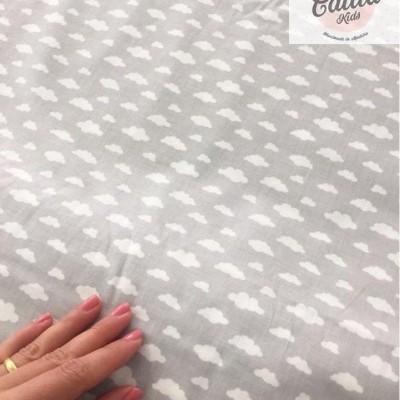 LENÇOL CATRE INFERIOR NUVENS CINZA (PARTE DE BAIXO)