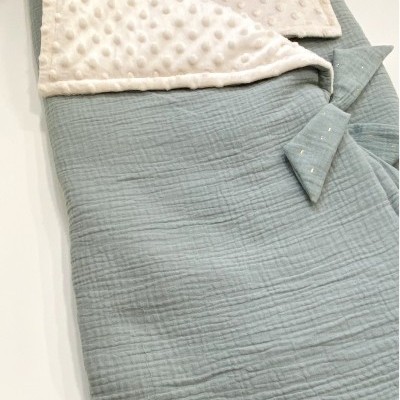 Manta Saco 2 em 1 - Verde e Pérola