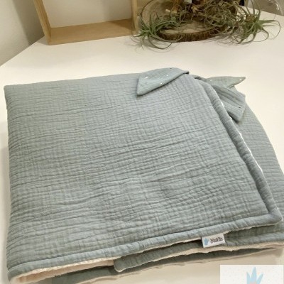 Manta Saco 2 em 1 - Verde e Pérola