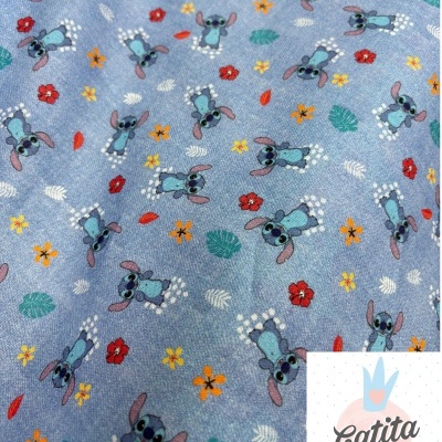 CONJUNTO LENÇOL CATRE STITCH