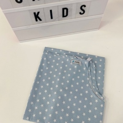 LENÇOL CATRE AZUL BEBÉ ESTRELA (PARTE DE BAIXO)