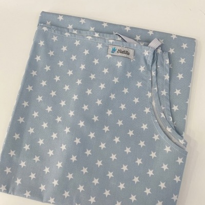 LENÇOL CATRE AZUL BEBÉ ESTRELA (PARTE DE BAIXO)