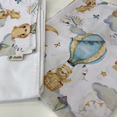 CONJUNTO LENÇOL CATRE - URSOS BALÃO