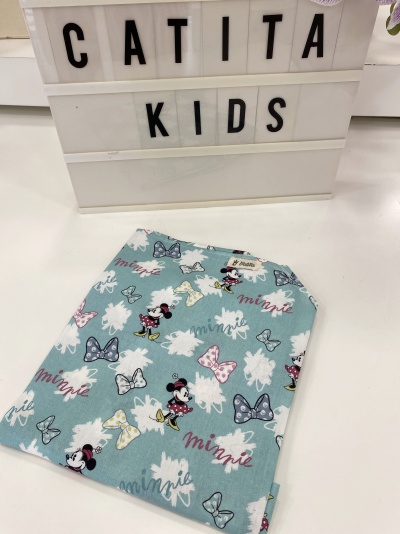 LENÇOL CATRE MINNIE VERDE ÁGUA (PARTE DE BAIXO)