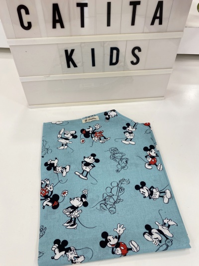 LENÇOL CATRE MICKEY VERDE ÁGUA (PARTE DE BAIXO)