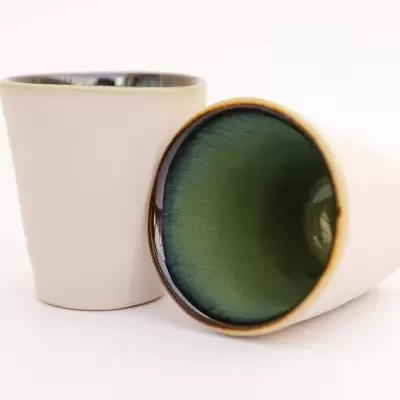 Copo Café Expresso CORAL - Verde 100ml - Conjunto de 2