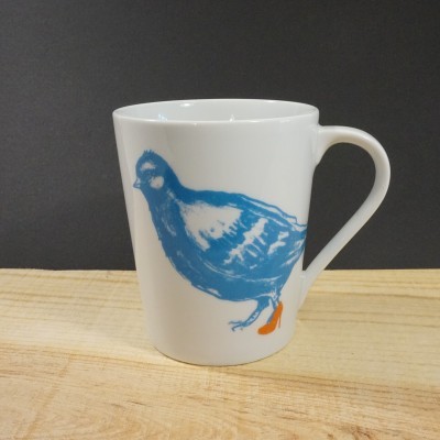 Dona Migalhas (azul & laranja) - Caneca