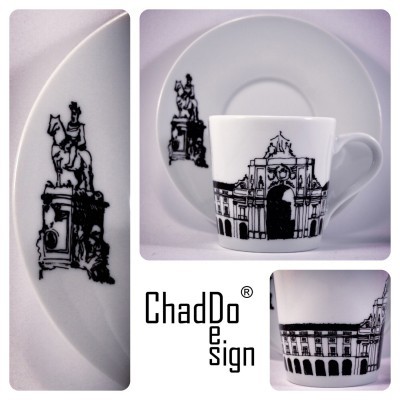 Praça do Comércio, Lisboa - Chávena de café