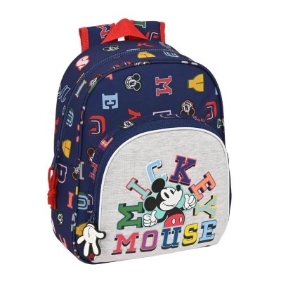 MOCHILA PRÉ-ESCOLAR MICKEY 34 CM - ADAPTÁVEL A TROLLEY