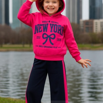 CONJUNTO NEW YORK C/PANTALONA CARDADO (4-14 ANOS)