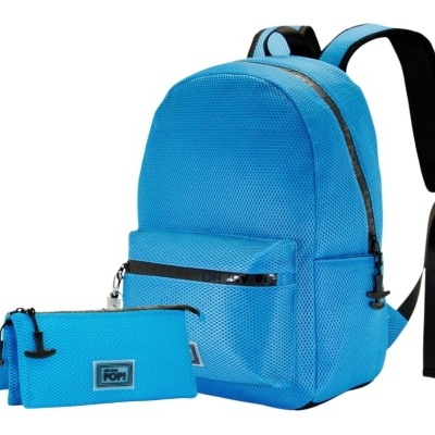 CONJUNTO ESCOLAR NEON CYAN 44CM