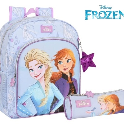 CONJUNTO ESCOLAR FROZEN 38CM - ADAPTÁVEL A TROLLEY