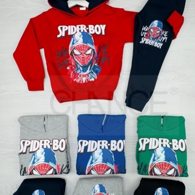 FATO DE TREINO HOMEM-ARANHA CARDADO (4-10 ANOS)