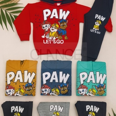 FATO DE TREINO PATRULHA PATA CARDADO "LET'S GO" (2-8 ANOS)