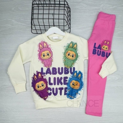 CONJUNTO LABUBU C/LEGGING CARDADO (4-14 ANOS)