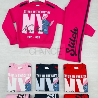 CONJUNTO STITCH CARDADO "CITY" (4-14 ANOS)