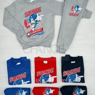 FATO DE TREINO SONIC "ROLL" CARDADO (2-12 ANOS)