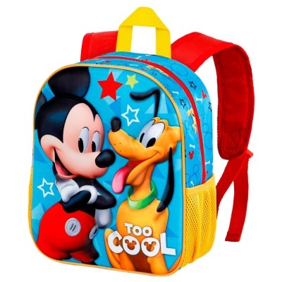 MOCHILA PRÉ-ESCOLAR 3D MICKEY & PLUTO