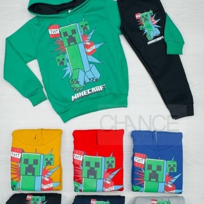 FATO DE TREINO MINECRAFT "CREEPER" CARDADO (6-14 ANOS)