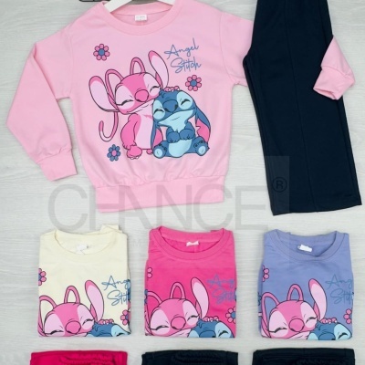 CONJUNTO STITCH COM PANTALONA SEM CARDA (4-12 ANOS)