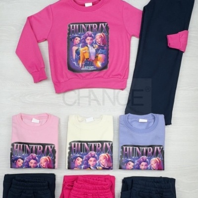 CONJUNTO GUERREIRAS DO KPOP C/PANTALONA CARDADO (6-14 ANOS)