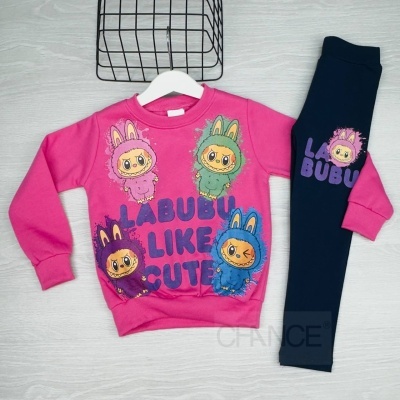 CONJUNTO LABUBU C/LEGGING CARDADO (4-14 ANOS)