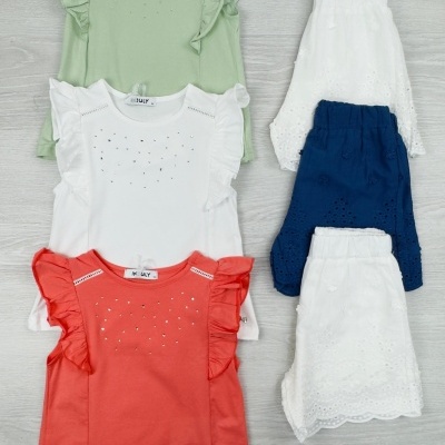 CONJUNTO C/FOLHOS SHINE - 4 E 6 ANOS