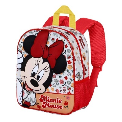 MOCHILA PRÉ-ESCOLAR 3D MINNIE FLOWERS