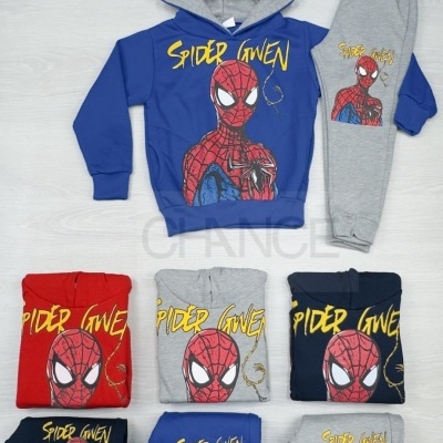 FATO DE TREINO SPIDER GWEN CARDADO (4-10 ANOS)