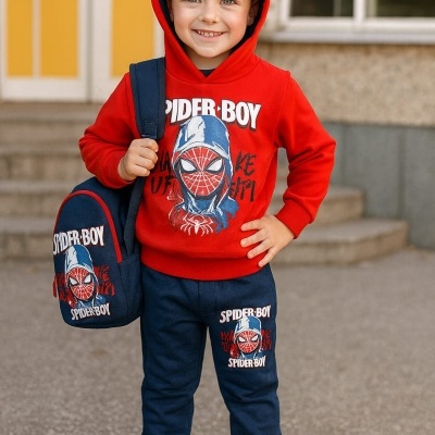 FATO DE TREINO HOMEM-ARANHA CARDADO - 4 ANOS