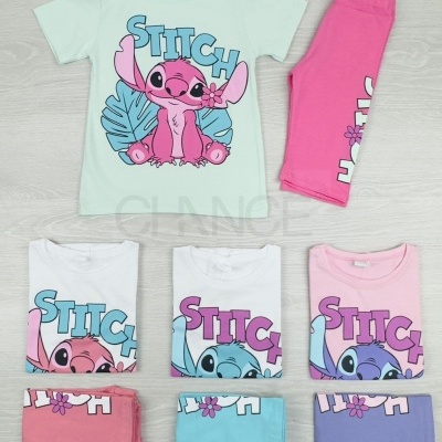 CONJUNTO STITCH C/LEGGING CURTA (4-12 ANOS)