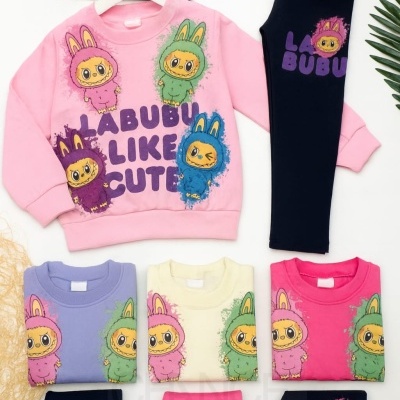 CONJUNTO LABUBU C/LEGGING CARDADO (4-14 ANOS)