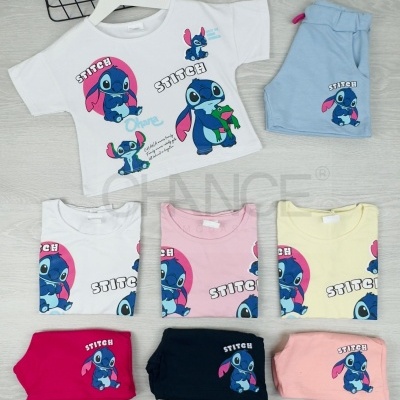 CONJUNTO STITCH OHANA - 2 , 4 , 6 E 8 ANOS