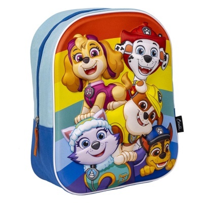MOCHILA PRÉ-ESCOLAR 3D PATRULHA PATA RAINBOW