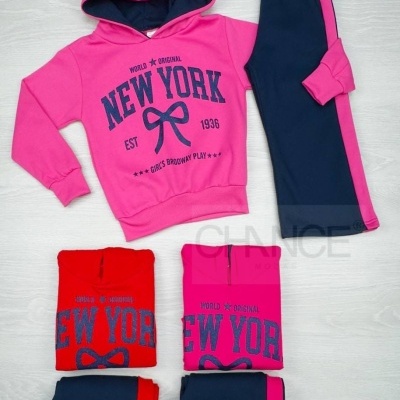 CONJUNTO NEW YORK C/PANTALONA CARDADO (4-14 ANOS)