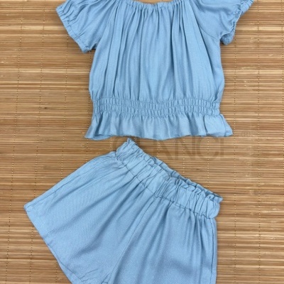 CONJUNTO TOP c/BRILHOS (4-12 ANOS)
