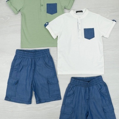 CONJUNTO C/CALÇÃO DE GANGA - 4 E 12 ANOS